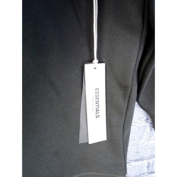 Fear of God Essentials Crew Neck Sweatshirt Heather Wood Unisex Small NWT - Picture 3 of 14